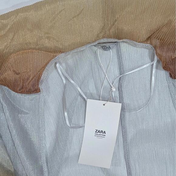 ZARA Collection Metallic Glitter Ombre Midi Dress S - Picture 4 of 5